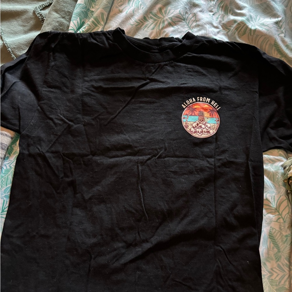 Black Graphic Short Sleeve Tee